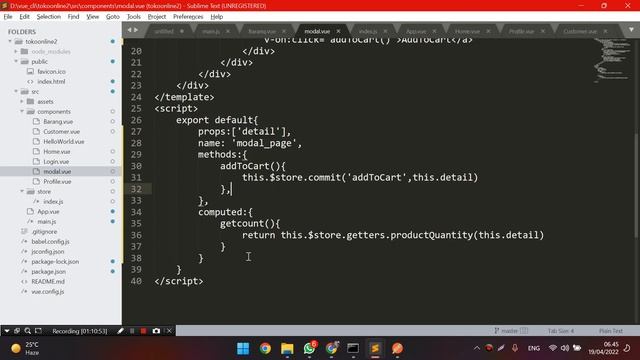Materi VUE-CLI part 6: Membuat shopping cart di vue-cli смотреть онлайн