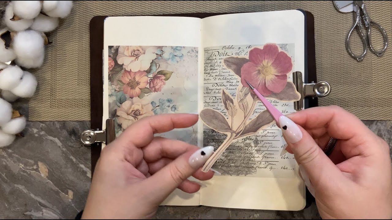 | ASMR for sleep | Vintage Journaling | No talking | Journal decoration | Relaxation 21 смотреть онлайн