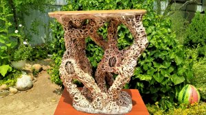 Стол коралл из цемента своими руками