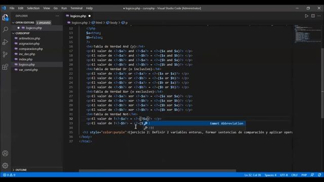 PHP 8.0 - Día 02: Operadores Lógicos смотреть онлайн