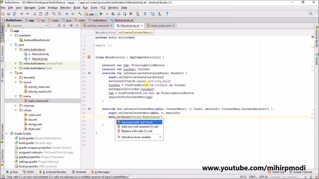 #65 Kotlin Android Tutorial | Context Menu смотреть онлайн