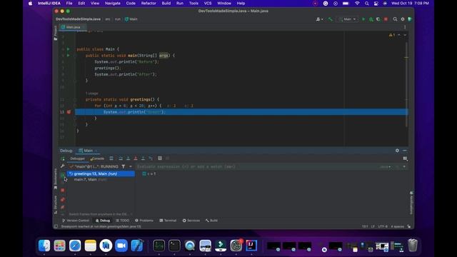 Debugger Basics in Intellij IDEA #6: Step out of code block смотреть онлайн