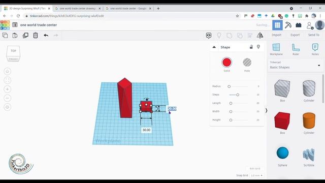 3D modeling the One World Trade Center in TinkerCAD. 3D printing смотреть онлайн