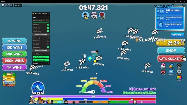 *NEW* Race Clicker OP Script (2023) PASTEBIN смотреть онлайн
