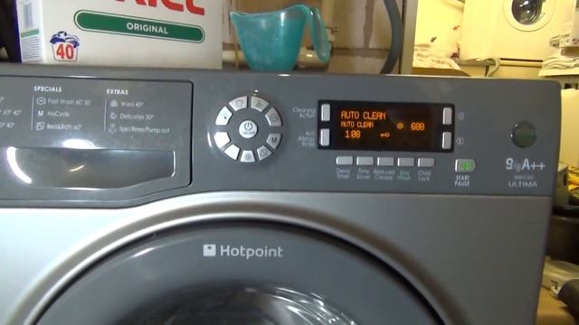 How to : select tub drum clean cycle on a Hotpoint Ultima Washing Machine смотреть онлайн