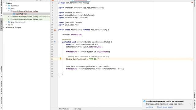 Android Formatting the Time and Date for Display with java on android studio смотреть онлайн