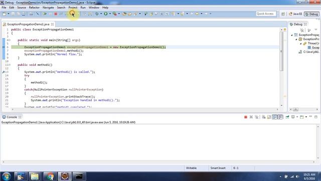 Exception in detail | Java Exception handling смотреть онлайн