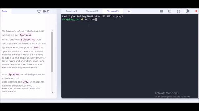 iptables installation and configuration | kodekloud tasks | linux | unix смотреть онлайн