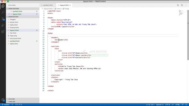 HTML 10 - HTML Layout - Trung Tâm Java Master смотреть онлайн