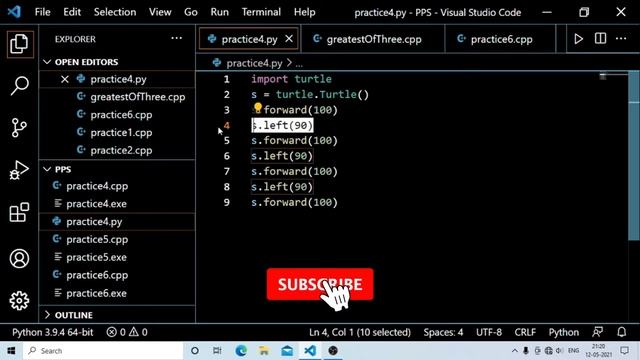 Rectangle using graphics in python | Rectangle program in python | Programmingtpoint смотреть онлайн