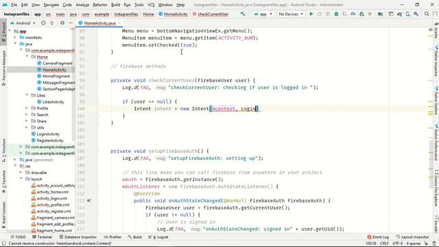 Instagram Clone | Login With Firebase | Android Studio | Part 8 смотреть онлайн