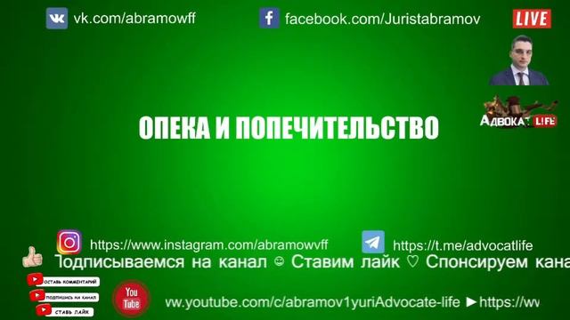 Абрамов Юрий. Гражданское право. Лекция: "Опека и попечительство" смотреть онлайн