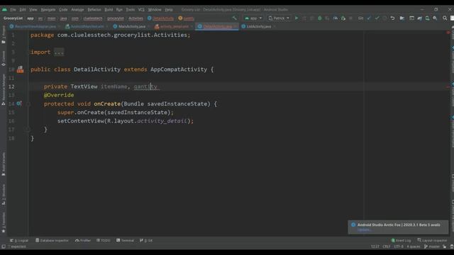 Android Studio | Grocery List application using SQLite Database - Part 10 #androidstudio смотреть онлайн