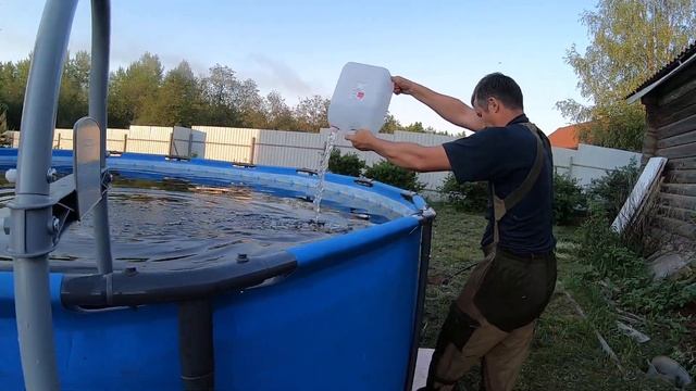 ✔Перекись водорода. Чистим воду в бассейне.✅How to clean the pool. смотреть онлайн