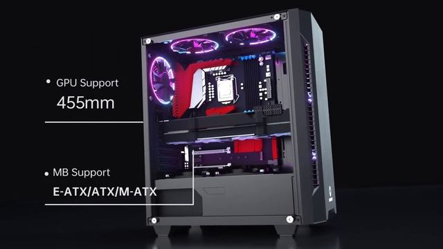 GameMax FORTRESS TG ,With imporved active noise killing via V1.4 PWM Fan controller смотреть онлайн