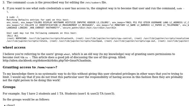 Unix & Linux: Allow a user to view the home directory of other users via sudo (3 Solutions!!) смотреть онлайн