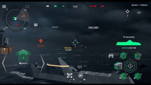 Modern Warships: FS SWORDSHIP the fast movement is the advantage. смотреть онлайн