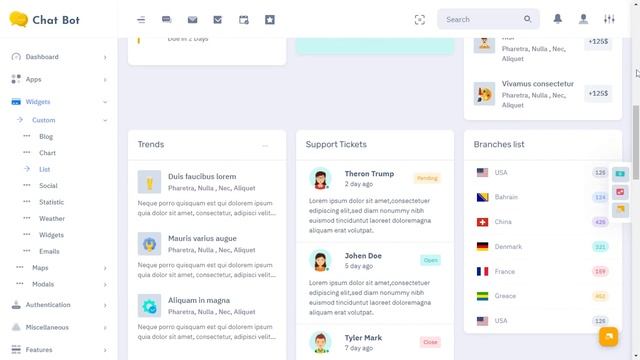 Chat Bot Admin Bootstrap Dashboard Template with Light LTR Theme смотреть онлайн