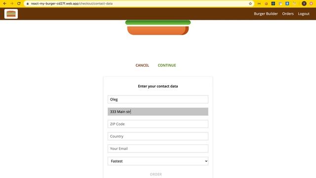 Burger Builder. Create your burger and order to your address. смотреть онлайн
