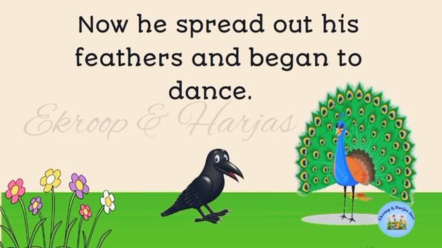 The Crow and the Peacock story l Story in English l Moral story l Shout story for kids l смотреть онлайн