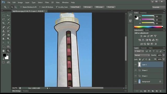 Using the Pen Tool - Adobe Photoshop CS6 Tutorial смотреть онлайн