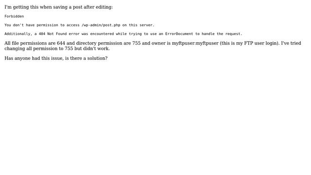 Wordpress: permissions access error смотреть онлайн