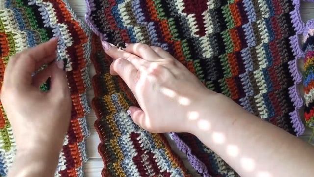 ? МК плед Восточный ковер ? вязание крючком ? плед крючком