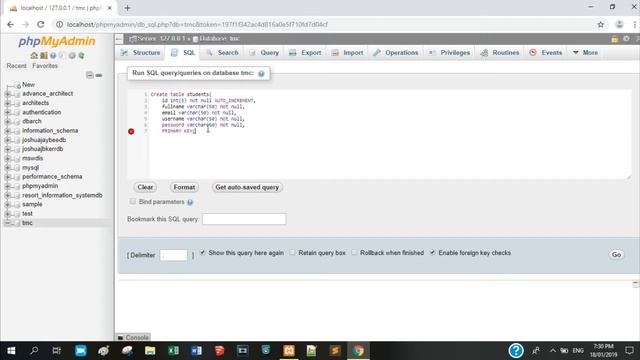 How To Create DATABASE, TABLE, and INSERTING in TABLE using SQL (phpmyadmin) | (2020) смотреть онлайн