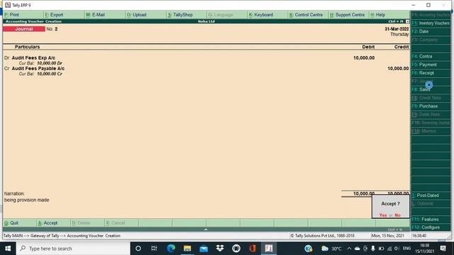 Provision entry for Audit Fees or Audit Fees Payable account смотреть онлайн