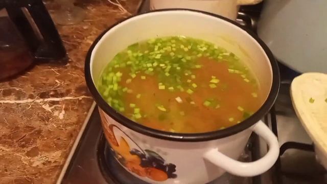 Лёгкий супик с зелёным горошком