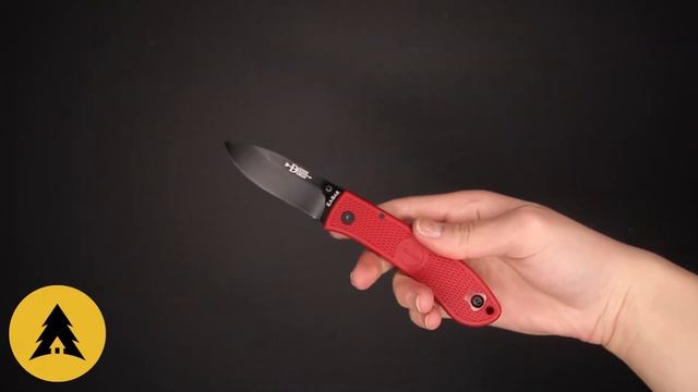 Складной нож Ka Bar Dozier Folding Hunter сталь AUS 8 Black, рукоять Red Zytel