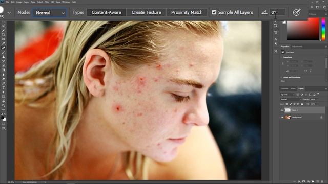 How to Remove Pimples | Photoshop смотреть онлайн