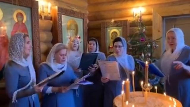Колядки. Певчие храма в честь свв. прав. Иоакима и Анны (пос. Гидроторф) (2023.01.07) смотреть онлайн