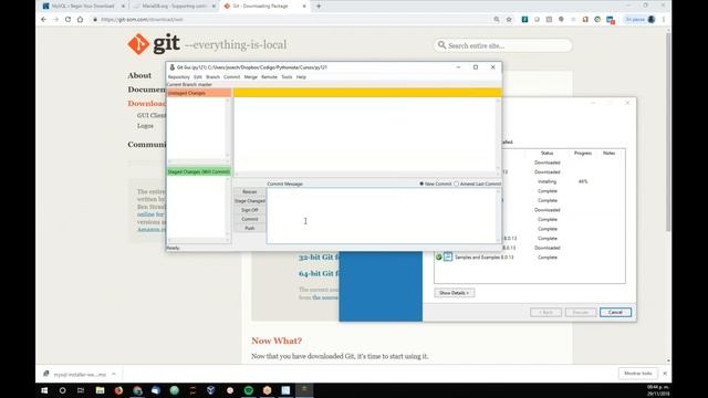 Instalación básica de Git y MySQL en Windows смотреть онлайн