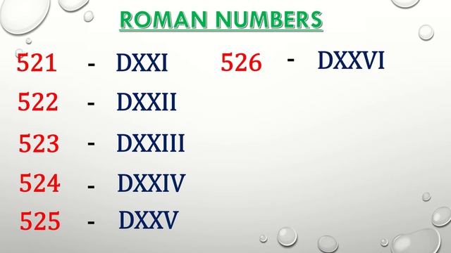 Roman Numbers 501 To 550 || Roman Numerals 501 To 550 || смотреть онлайн