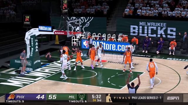 NBA 2K21 Ultra Modded Finals | Suns vs Bucks | Full GAME 4 Highlights смотреть онлайн
