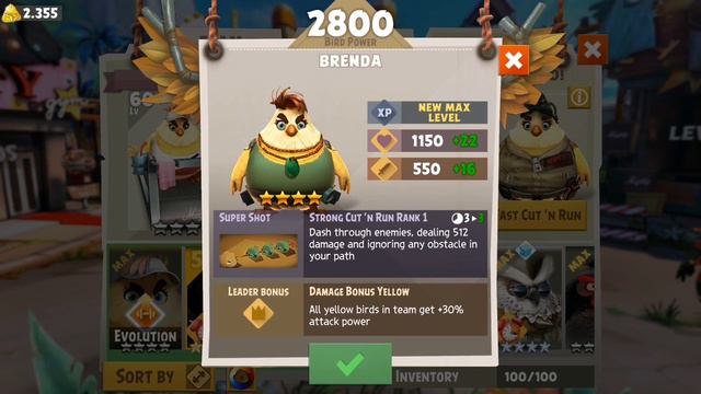 Angry Birds Evolution: Brenda, Strong Cut'n Run смотреть онлайн