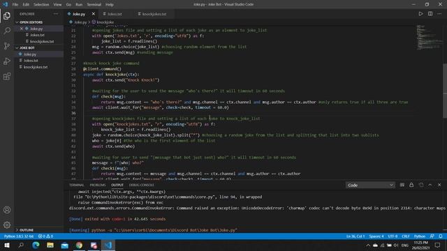 (Python) Discord Bot Tutorial: Joke Bot Module смотреть онлайн