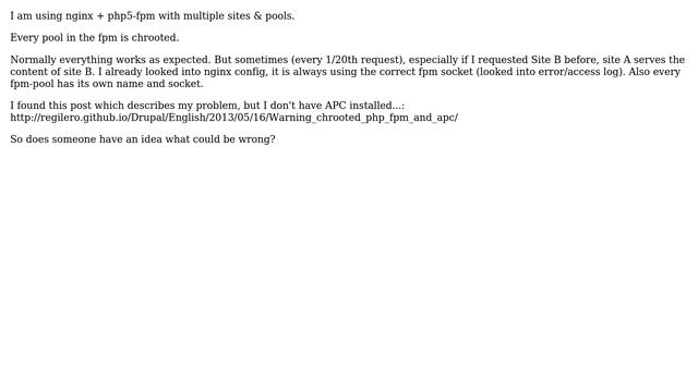 DevOps & SysAdmins: FPM sometimes serving from wrong pool смотреть онлайн