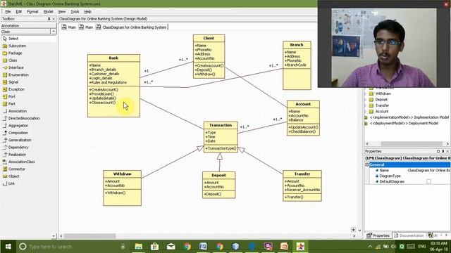 Class diagram for Online Banking System | Karunya University смотреть онлайн
