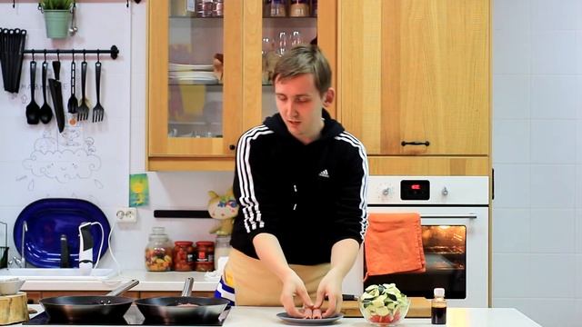 Свиные рулетики с соусом терияки и цукини смотреть онлайн