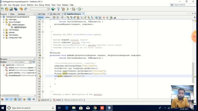 Request Dispatcher using servlet in Enterprise java смотреть онлайн