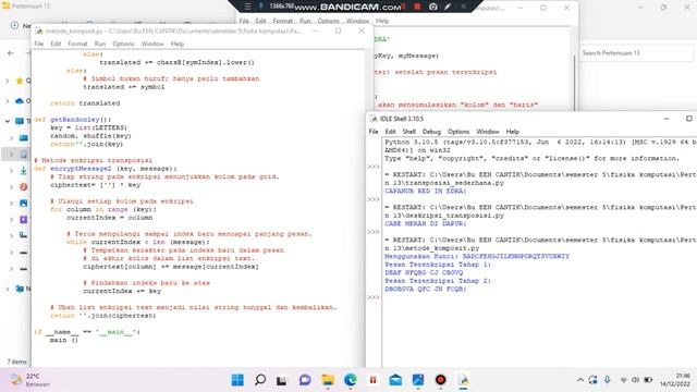 Fisika Komputasi: 13. Kriptografi Al-Kindi serta Implementasi menggunakan Python 3 смотреть онлайн