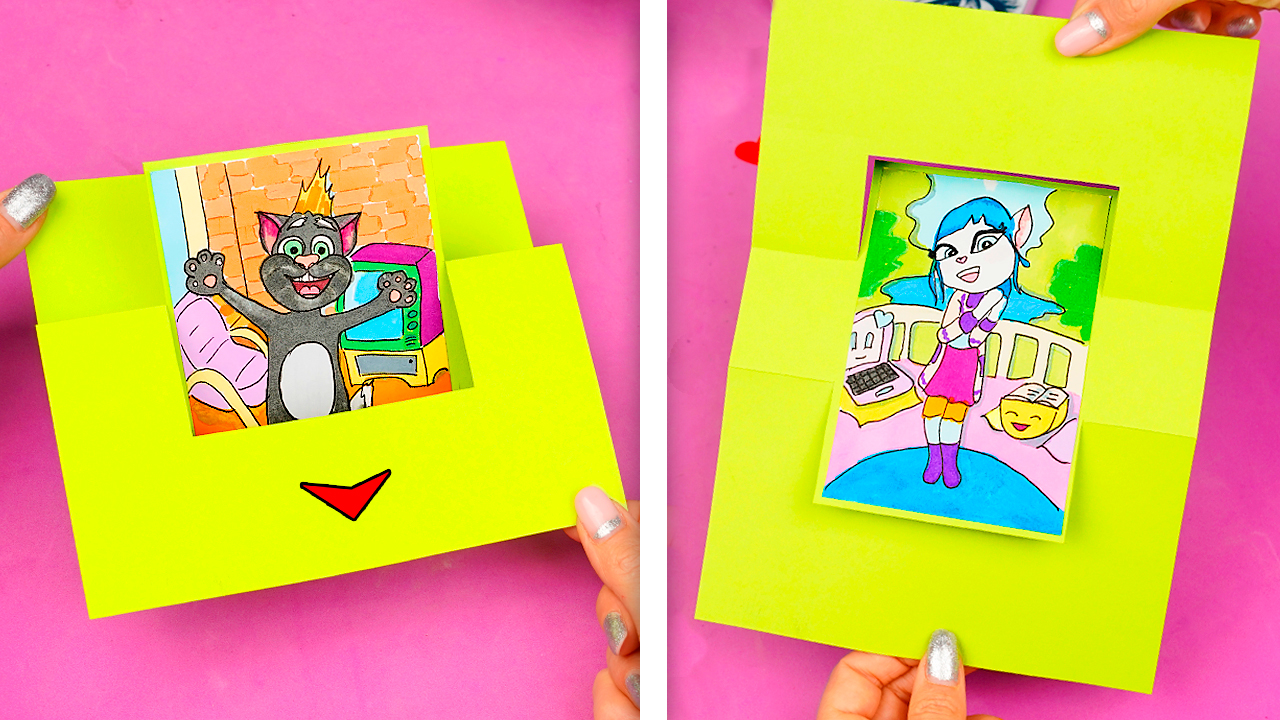 Милая поделка из бумаги своими руками Лайфхаки для школы смотреть онлайн