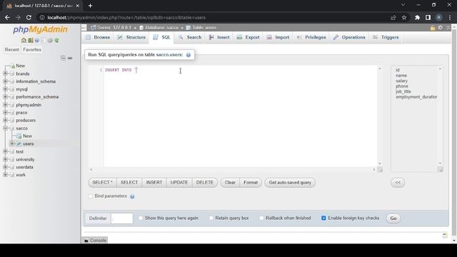 SQL Create Database syntax using XAMPP server in Maria DB format part 1 смотреть онлайн
