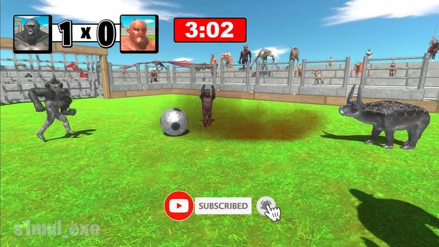 3v3 SOCCER | PRIMATES VS FANTASY PLAY FOOTBALL ARBS Animal Revolt Battle Simulator