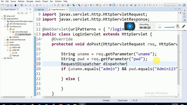 Inter-servlet communication using Request Dispatcher смотреть онлайн