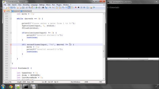 Beginning C Programming - Part 33 - Tic Tac Toe #4 смотреть онлайн