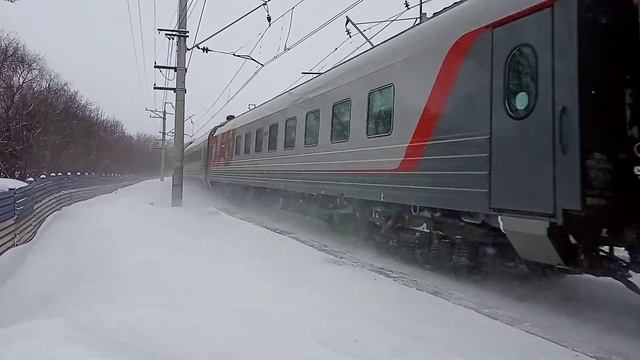 ЭП2К-101 С поездом 069Ч Москва-Чита с приветливой бригадой следует по о.п. 1436 км. смотреть онлайн