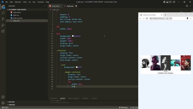 UI Element Card Design | HTML | CSS | SASS смотреть онлайн